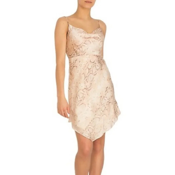 Guess snakeskin cowl neck mini slip dress Lucy NWT - Picture 14 of 16